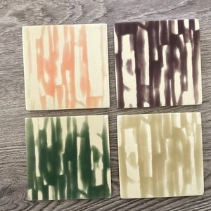 Set of 4 Square Ceramic Coasters